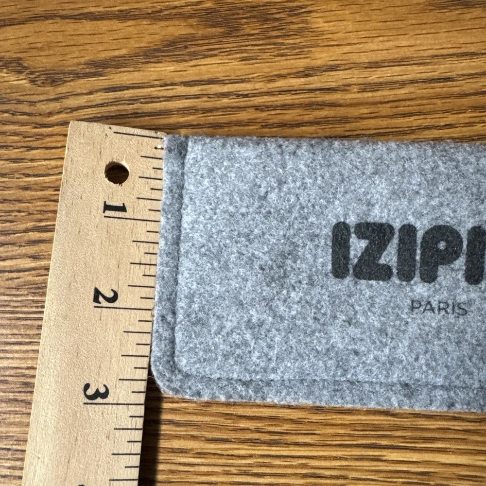 Izipizi Paris Felt Fabric Eyeglass Case Pouch Case ONLY Grey 6